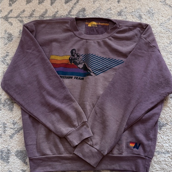 Aviator Nation WATER SKIER RELAXED CREW SWEATSHIRT - FADED MOCHA - Picture 4 of 8